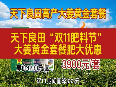 天下良田“雙11肥料節”-大姜黃金套餐大優惠 (4494播放)