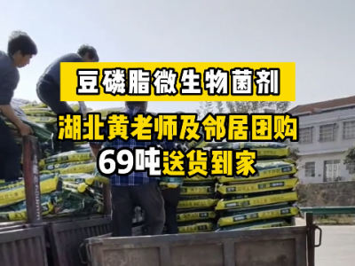 湖北黃老師及鄰居團購冬耕底肥69噸豆磷脂微生物菌劑送貨到家 (4647播放)