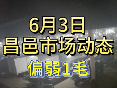 6月3日 琨福市場大姜價格（偏弱1毛） (84播放)