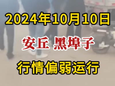 10月10日下午安丘黑埠子市場（行情偏弱運行） (243播放)
